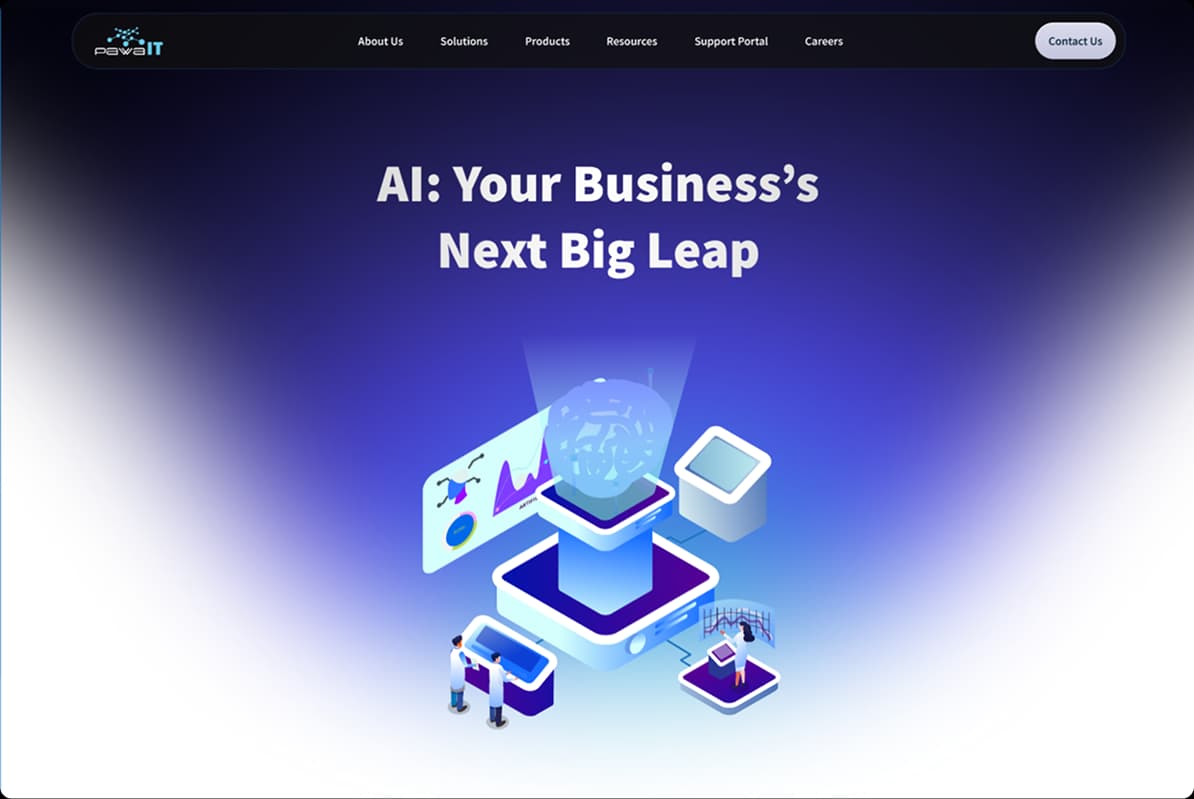 Screenshot of custom illustrations and icons